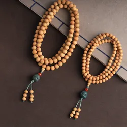 8mm Natural Fragrance Yabo Wooden Bracelets 108 Prayer Mala Yoga Meditation Rosary Buddhist Thuja Bead Rosary Necklace Jewelry