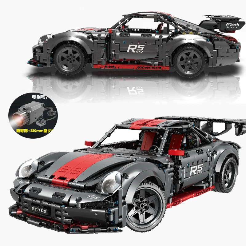 IN STOCK 1:10 MOC Technical Remote Control Sports Car GT3 R5 Building Blocks Bricks Model Assembling Toys for Children Gift Set