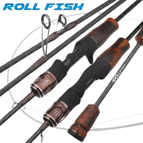 ROLLFISH UL-caña de pescar giratoria para trucha, fibra de carbono, súper suave, BFS, señuelo, 1-9g, acción rápida, 1,38-1,8 M