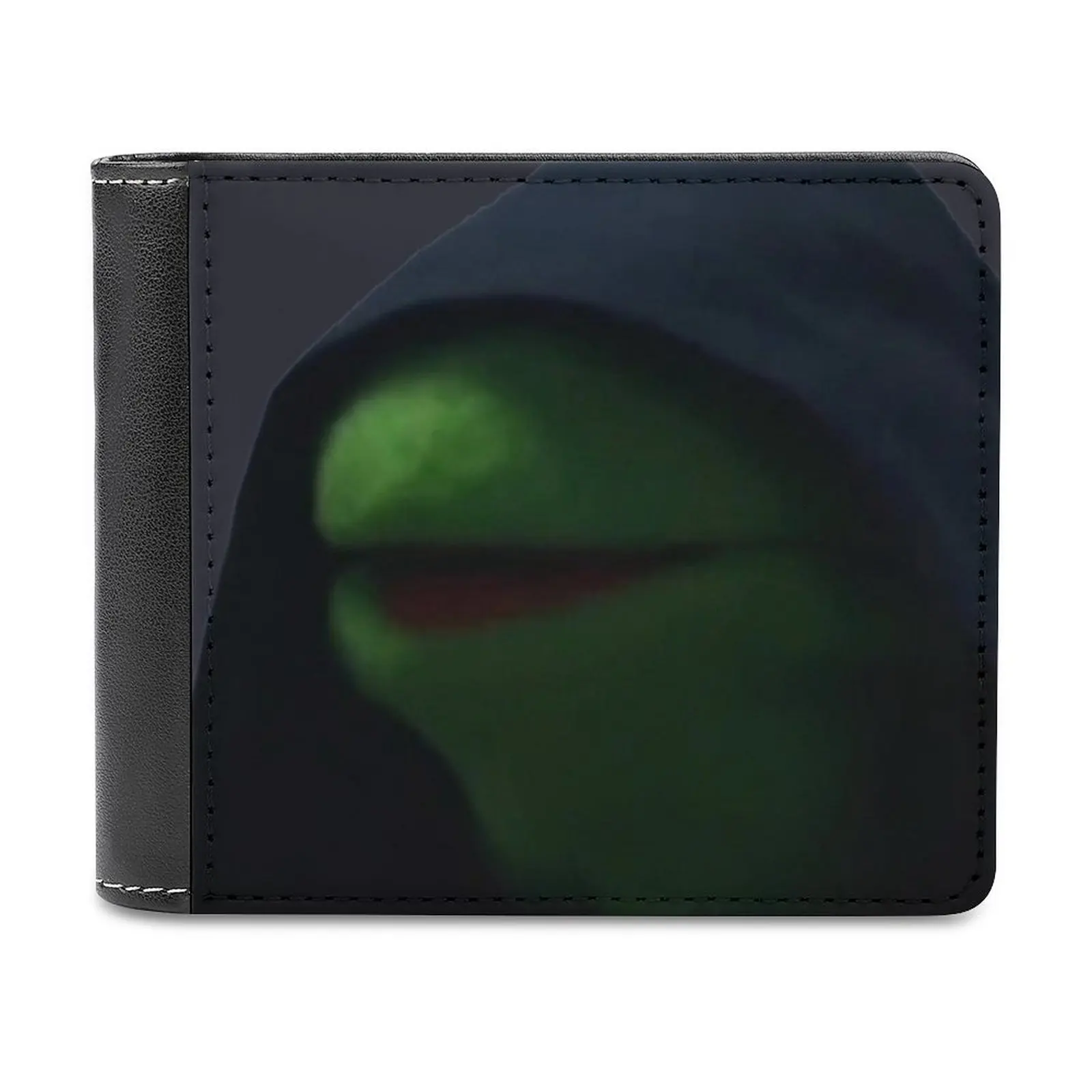 

Dark Leather Wallet Men Classic Black Purse Credit Card Holder Fashion Men's Wallet Funny Comedy The Frog Breakup Frog Box