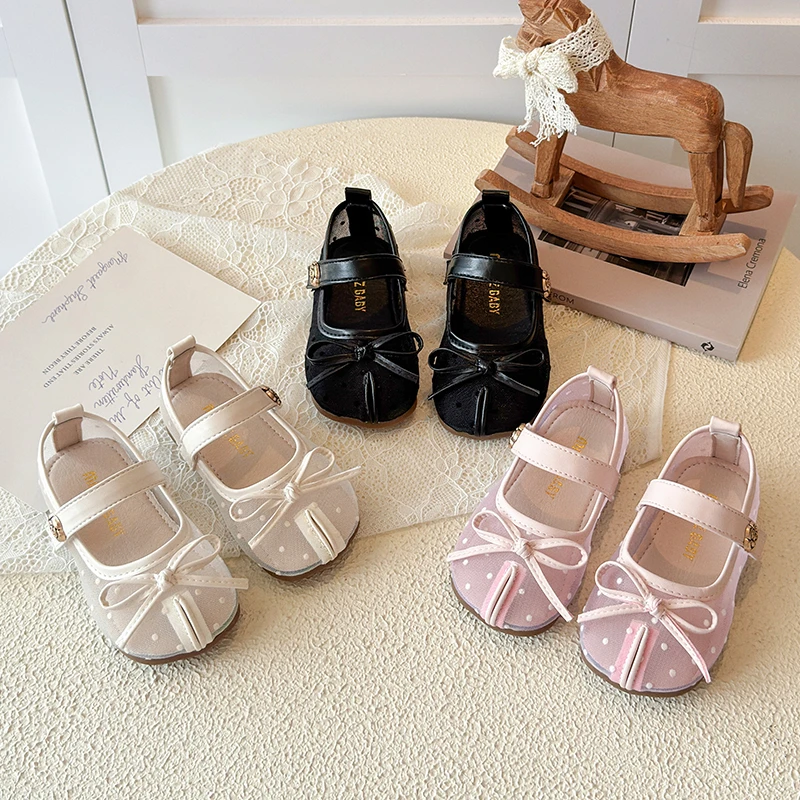 Girls' Butterfly Bowknot Sandals 2026 Sweet Fragrant Style Fashion Versatile Lightweight Children's Single Shoes Elegant Design
