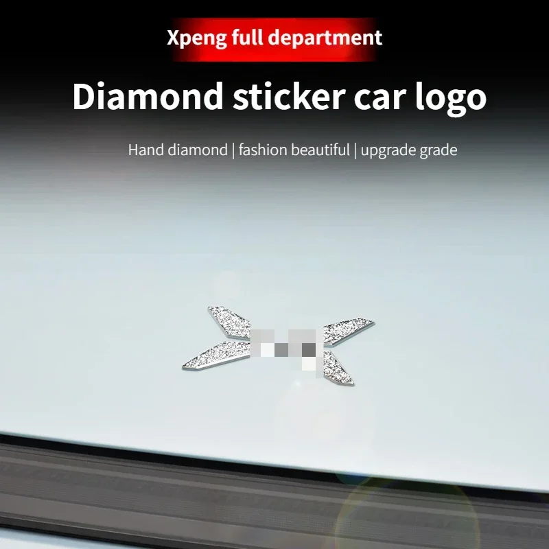 For Xpeng G9 P7i P5 diamond car logo covered with diamond stickers personalized decoration modification