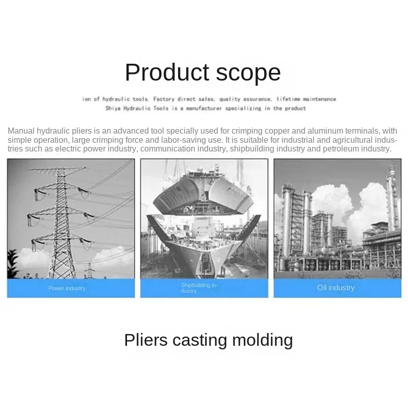 

CheapYQK-70 Hydraulic crimping tool hydraulic crimping pliers hydraulic compression tool range 4-70MM2 pressure 5-6T t