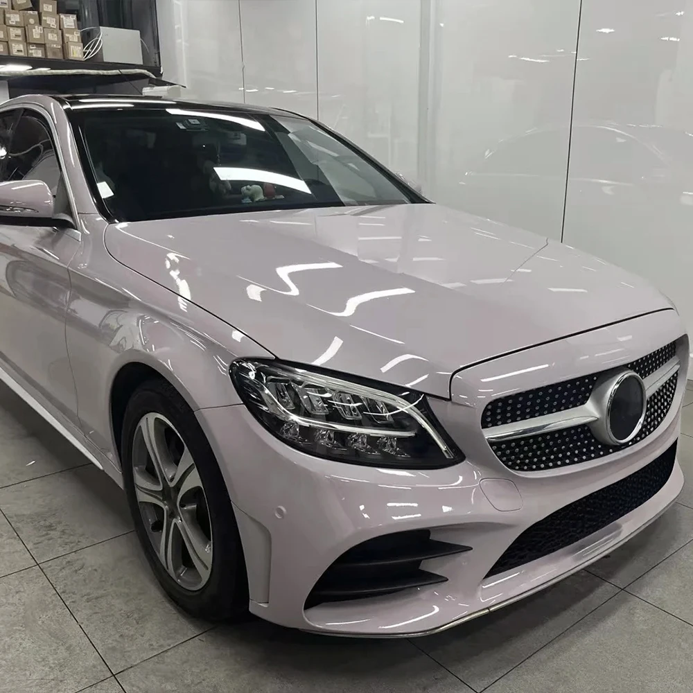 

Car Vinyl Wrap Film Misty Grey Purple Color Bubble Free DIY Auto Body Decal for Full Vehicle Body Motorcycle Modify Sticker Kit