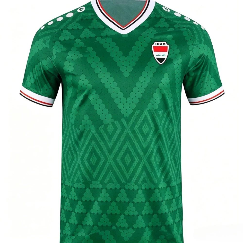 Parent Child Family Matching V-Neck Raglan Style Sports T-Shirt Shoulder Dot Detail Geometric Tribal Pattern Active Jersey Top