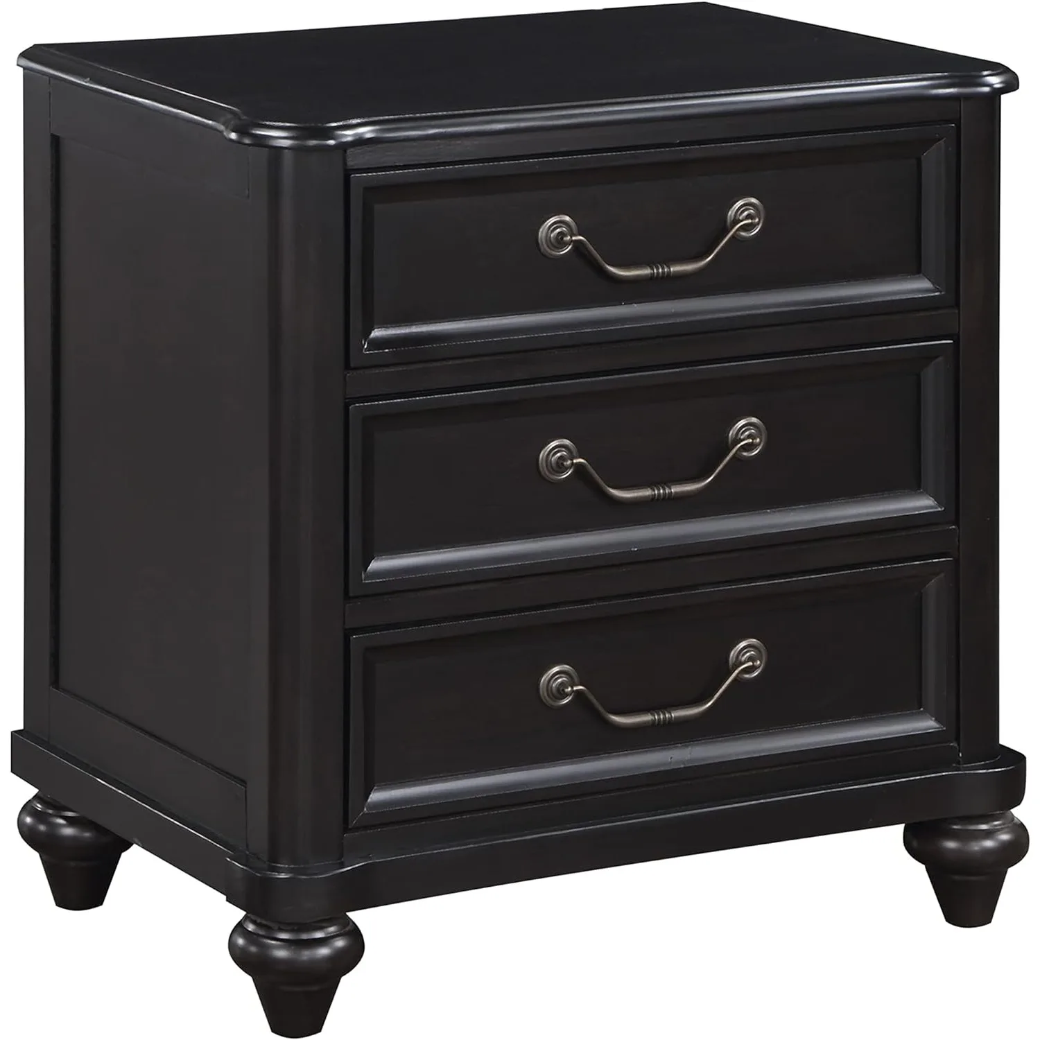 Lexicon Glenbury 3-Drawer Nightstand, Charcoal Brown