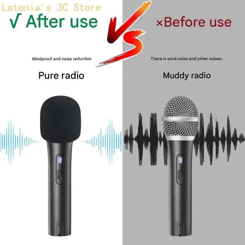 Slip on Foam Mic Cover for ATR2100X Mic Windscreen for Podcast Karaokes Use X3UB