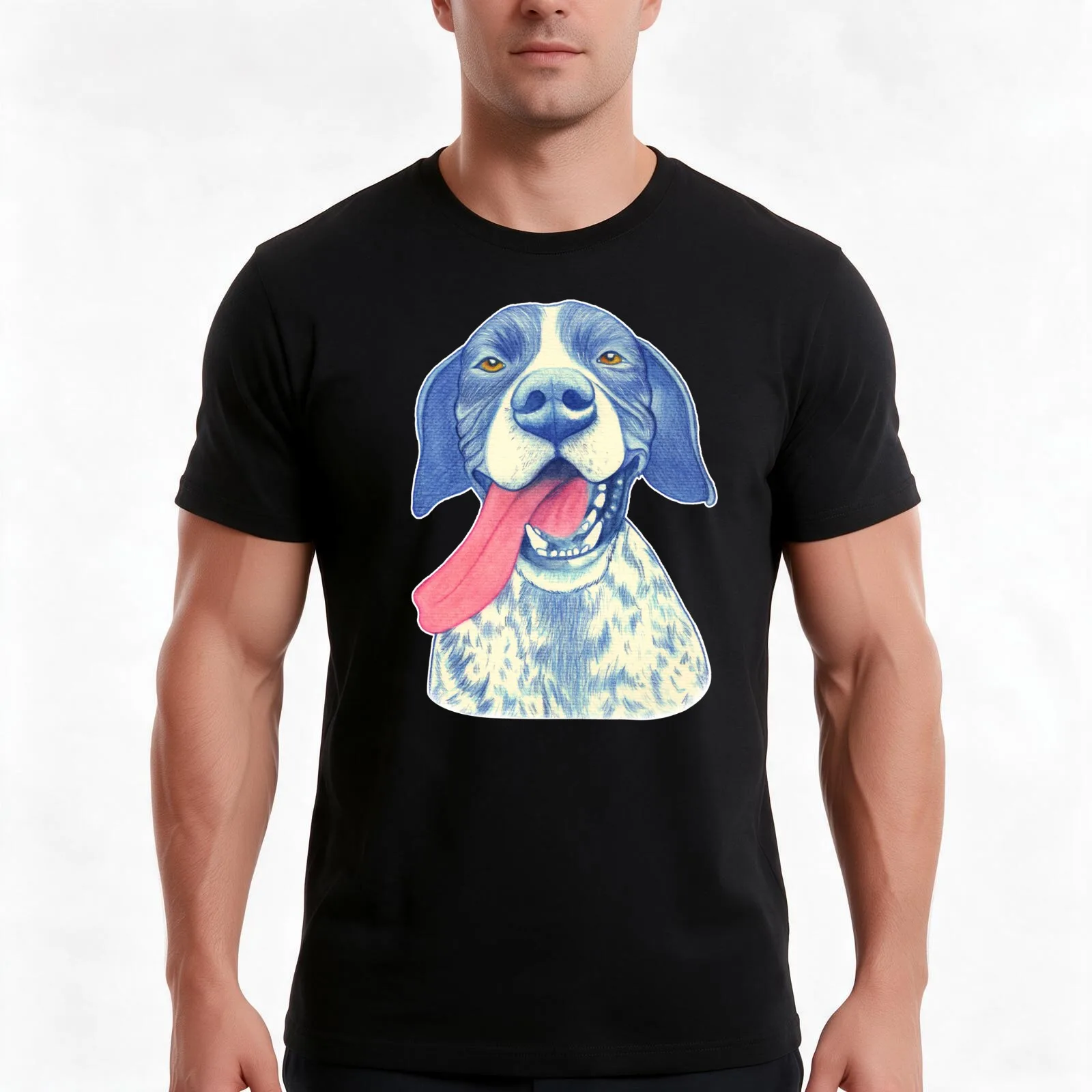 Jola #01 - German Short-Haired Pointer T-Shirt, Summer Casual Cotton Tee, Oversized Streetwear Tops, Vintage Graphic Print