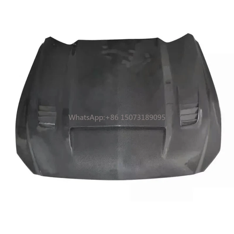 

For Ford Mustang 2015-2017 Carbon Glass Fiber Hood Engine Cover Hat