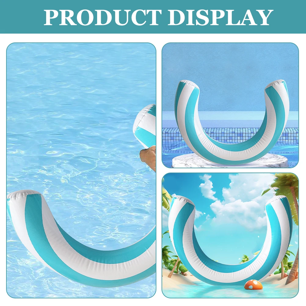 Aufblasbarer Schwimmring, blau, automatischer Bogen, PVC-Schwimmer, Sommer-Pool-Zubehör, Mehrzweck-Schwimmer für Erwachsene, Outdoor-Spaß