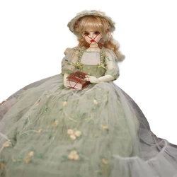 1/3 BJD SD Doll Dress Green Doll Clothes Full Set With Hat Panties Fashion Popular Style DIY Doll Accessories For Girl Gift