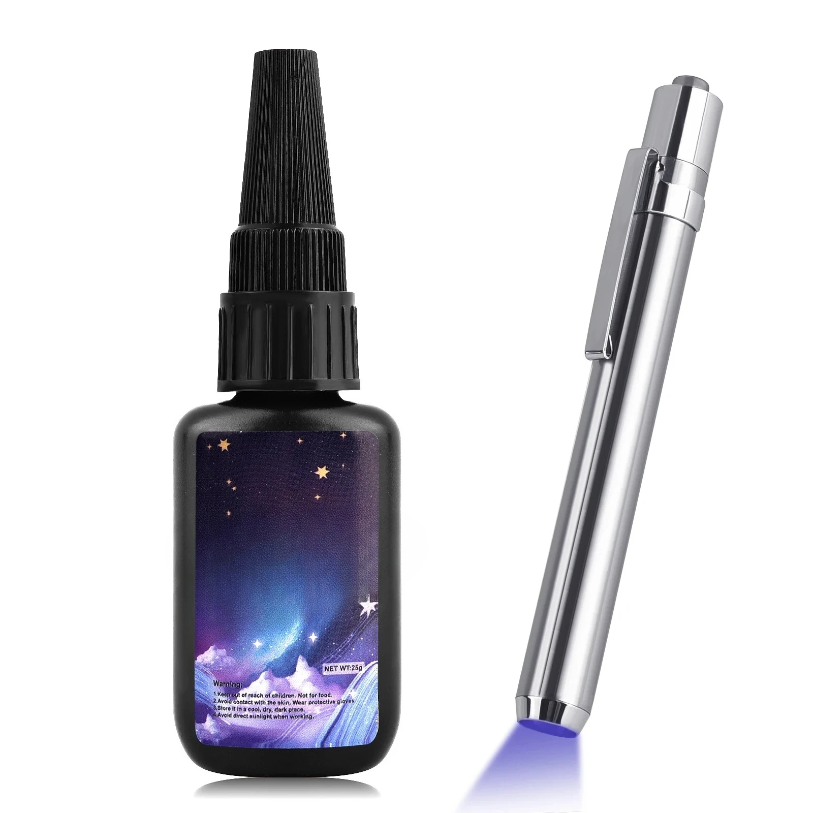 25g  Glue Bonding & Welding UV Glue With Light Quick-Drying Resin Glue For Bonding Glass Metal Wood DIY Crafts Decor