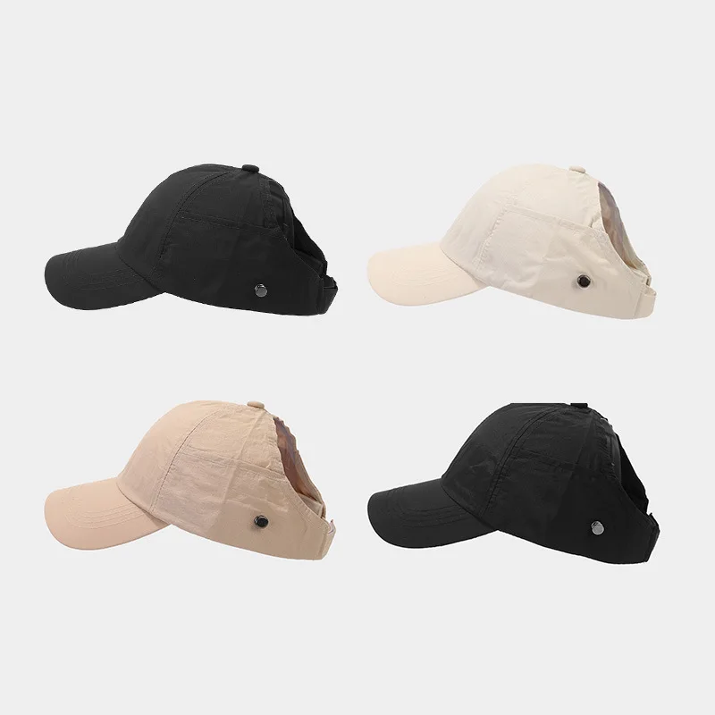 

New Summer Women Ponytail Baseball Caps Outdoor Sports Breathable Quick Drying Peaked Hats Fashion Girls Sunscreen Golf Caps