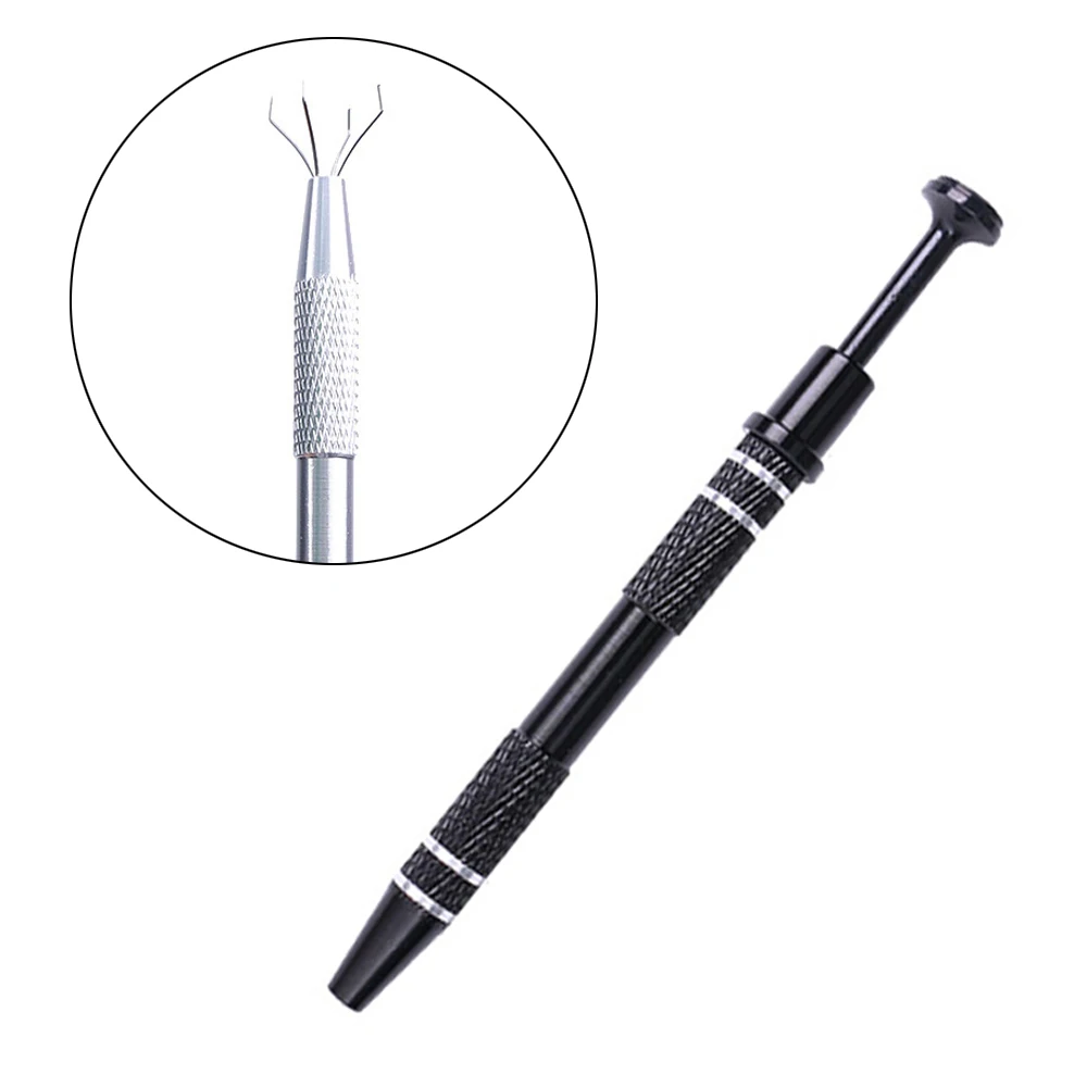 

2Pcs 4 Prongs Jewelry Pick Up Holder Tool Prong Tweezer Bead Catcher Grabbers For Small Parts Pickup Electronic Component Tools