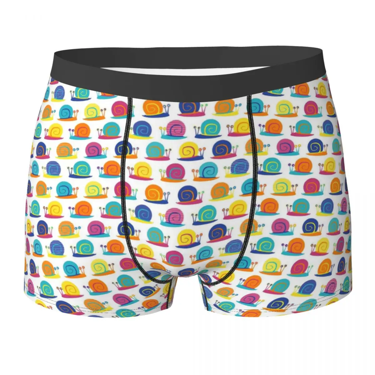 Snail Party Underwear Colorful Animal Print Comfortable Panties Custom Boxer Brief 3D Pouch Male Oversize Boxer Shorts