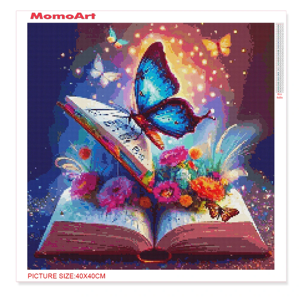 MomoArt Diamond Mosaic Butterfly Craft Kit ricamo libro punto croce pittura floreale fantasia paesaggio artigianato