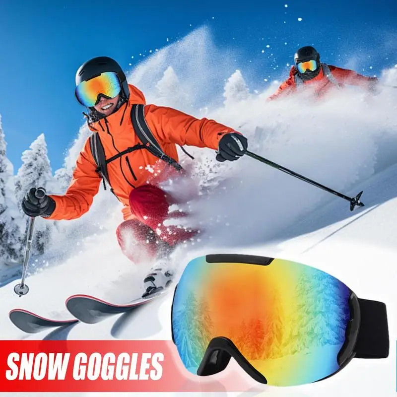 Gafas de Snowboard sobre gafas para hombre, gafas antiniebla para clima frío, montura de TPU, lentes de PC irrompibles, gafas para deportes de nieve de invierno