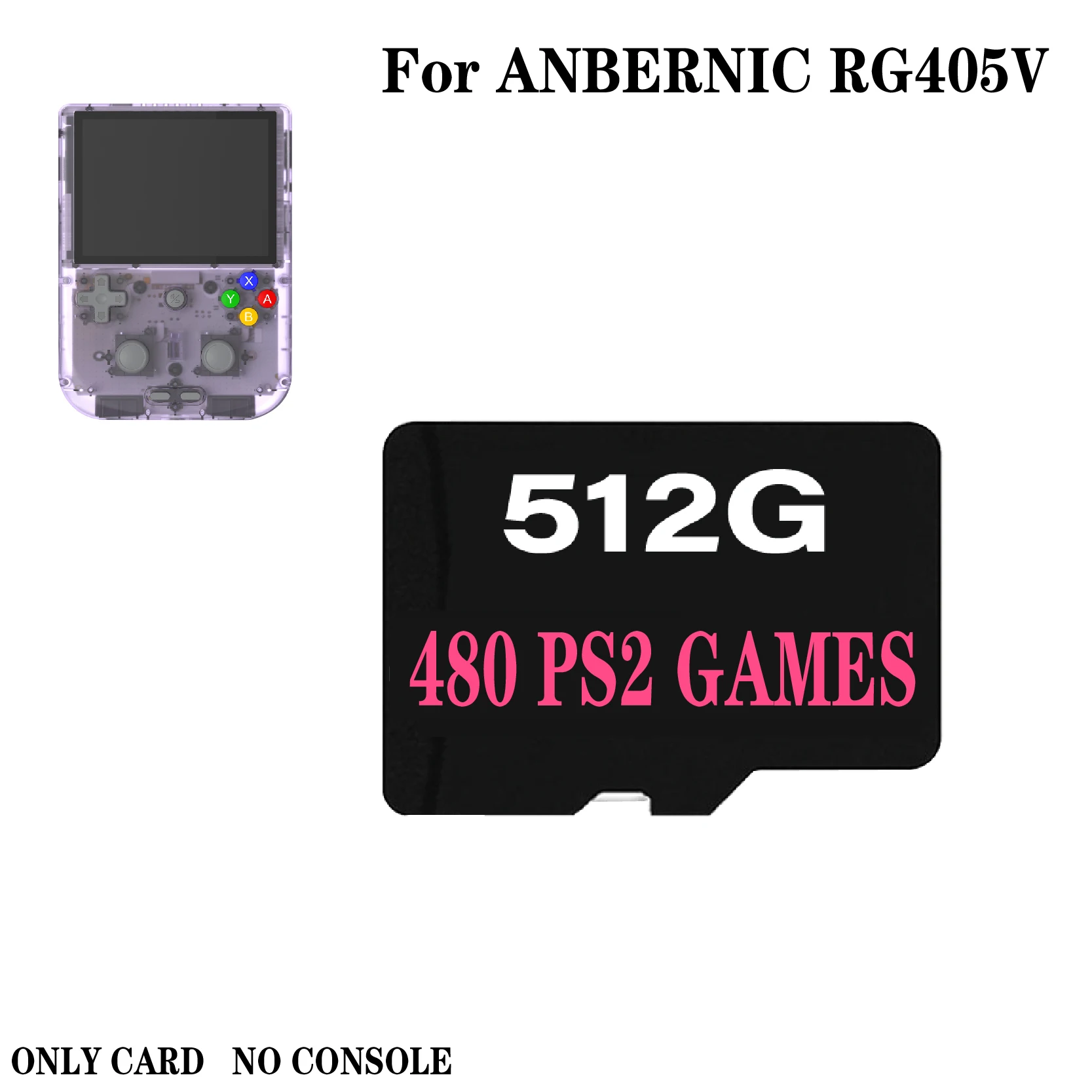 For ANBERNIC RG405V Handheld Game Console TF Card Preloaded Game for Handheld Game Open Source System 512G Built in 75000 Games