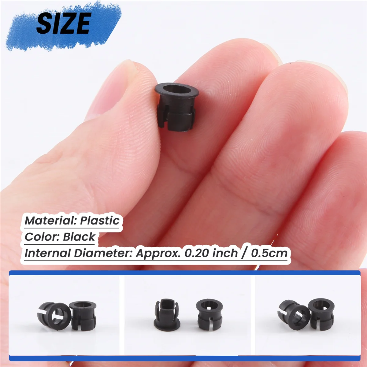 100 stuks zwart plastic 5 mm LED-cliphouder displaypaneelmontagekoffers