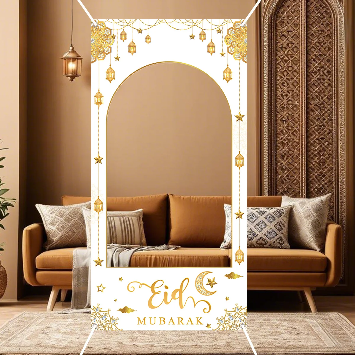 EID Mubarak Photo Booth Frame Background Ramadan Decor For Home 2025 Ramadan Kareem Islam Muslim Party Eid Al Adha Gifts