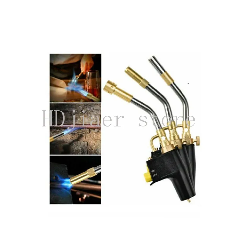

MAPP Propane Welding Torch Plumbing Soldering Tool Metal Flame Gun Quick Fire Brazing Welding Solder Gas Burner for Home Improve