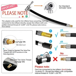 Locking With Air Hose Inflator Adapter Extension For Bike Motor Car