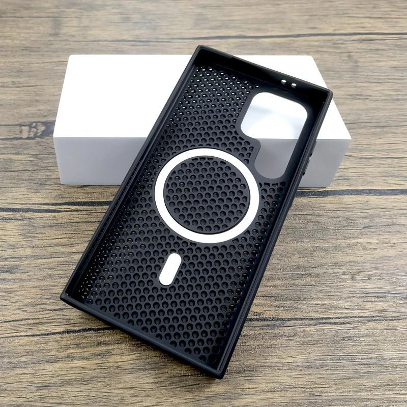 Funda de plástico de lujo con disipación de calor para Samsung Galaxy S26 S25 S24 S23 S22 Ultra Plus S 24 23 S24Ultra compatible con Magsafe 5