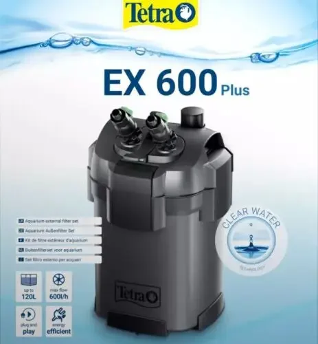 Fish Tank Filter Barrel Canister Tetra EX600 800 1200 Plus External Filter Grass Tank Filter Mute Complete Accessories