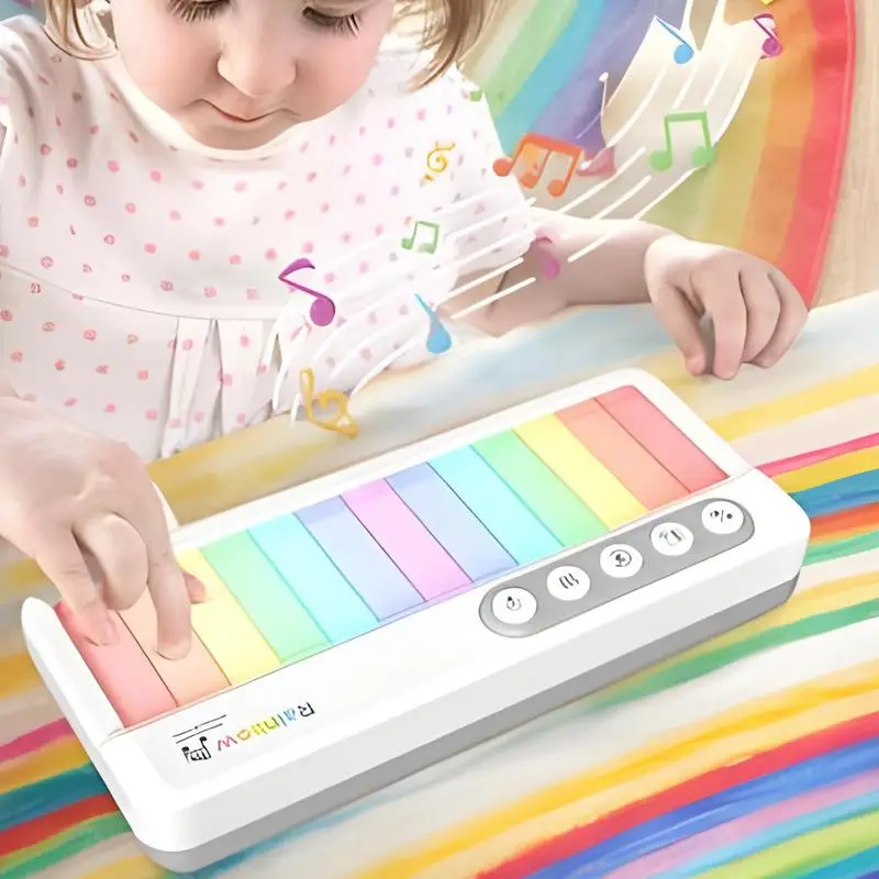 Kids Keyboard Piano Touch Screen Piano Toy Light Electronic Kids Keyboard Interactive Educational Music Toy Portable Musical