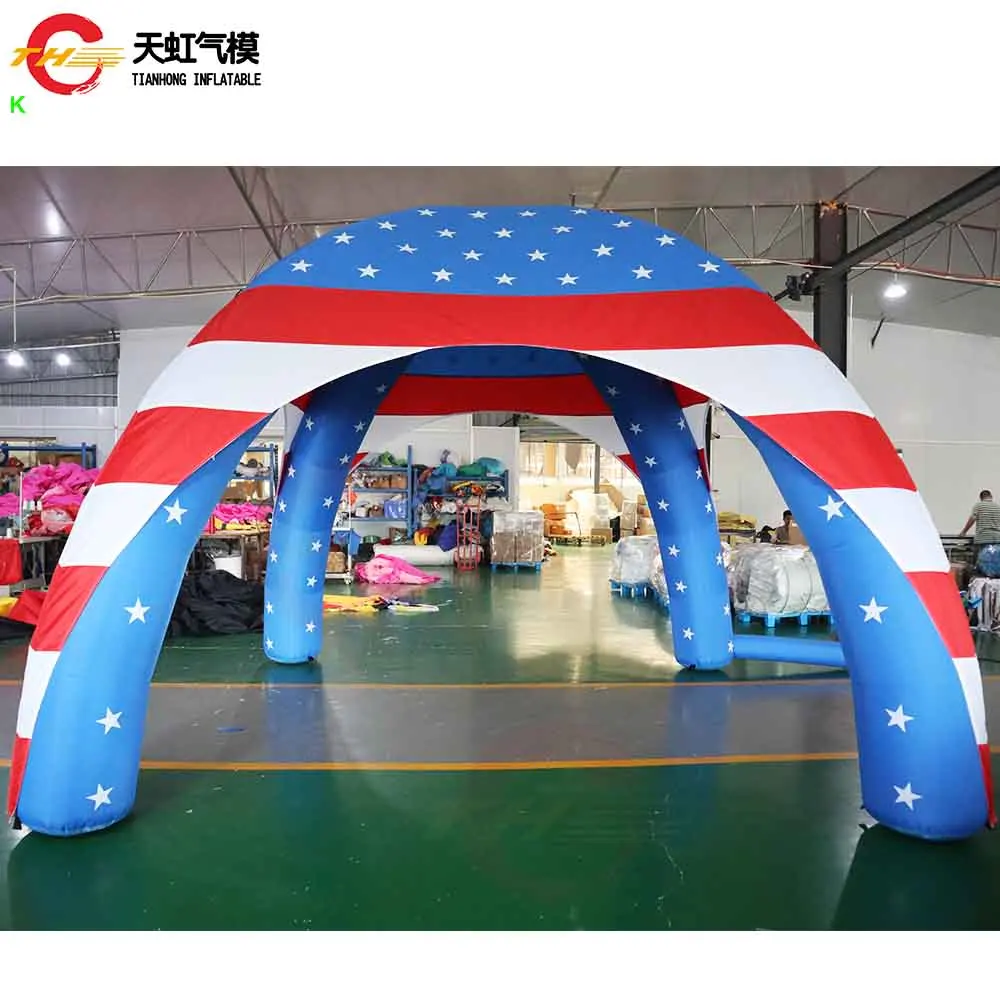 Nach Maß 4m/5m/6m Aufblasbare Spinne Zelt Outdoor Camping Werbung Aufblasbare Rasen Zelte Schnelle tür Schiff