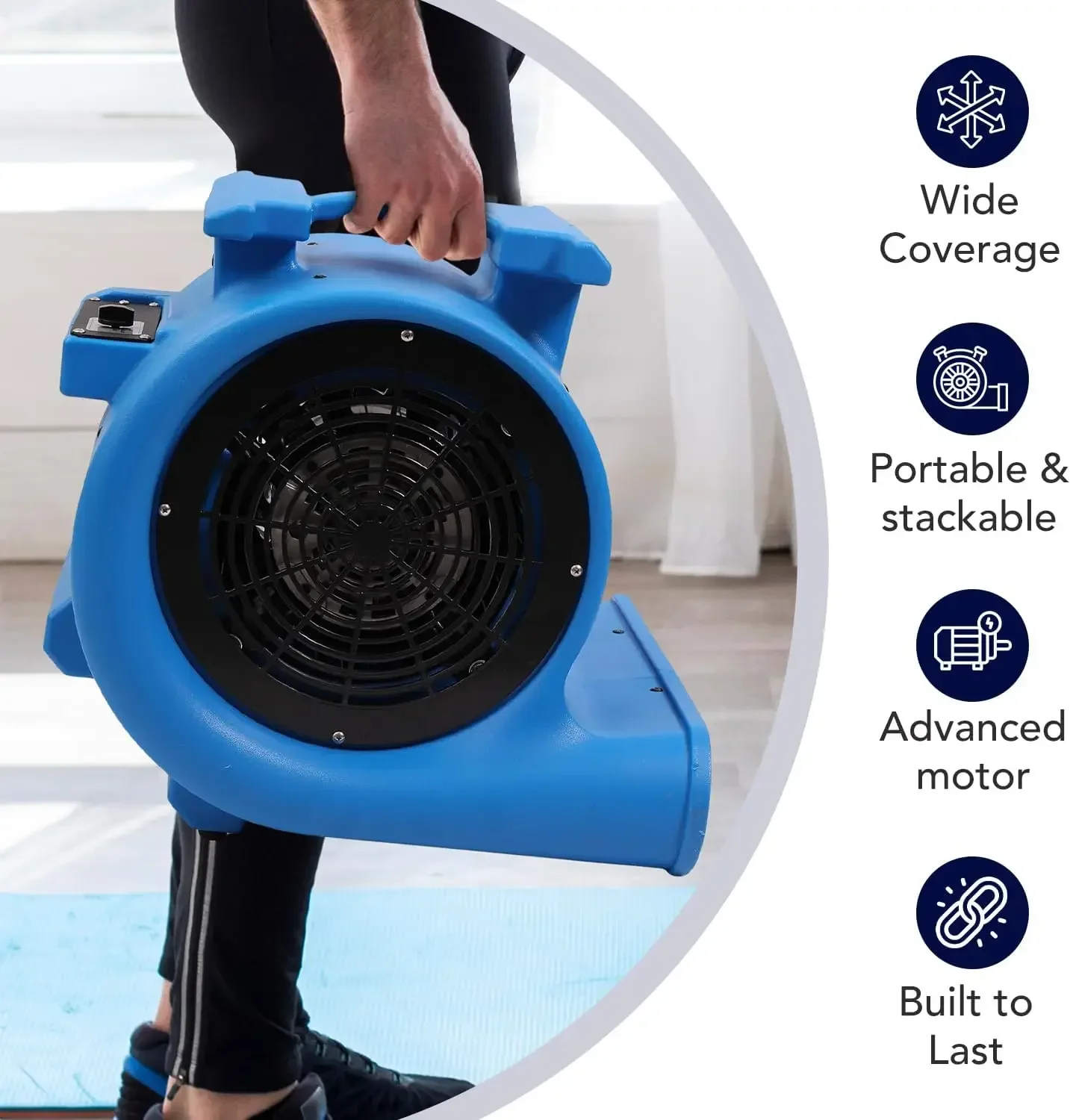 Air Mover 1HP 4000+ CFM Monster Нагнетатель для пола Сушилки для ковров Джаторальная сушилка для пола