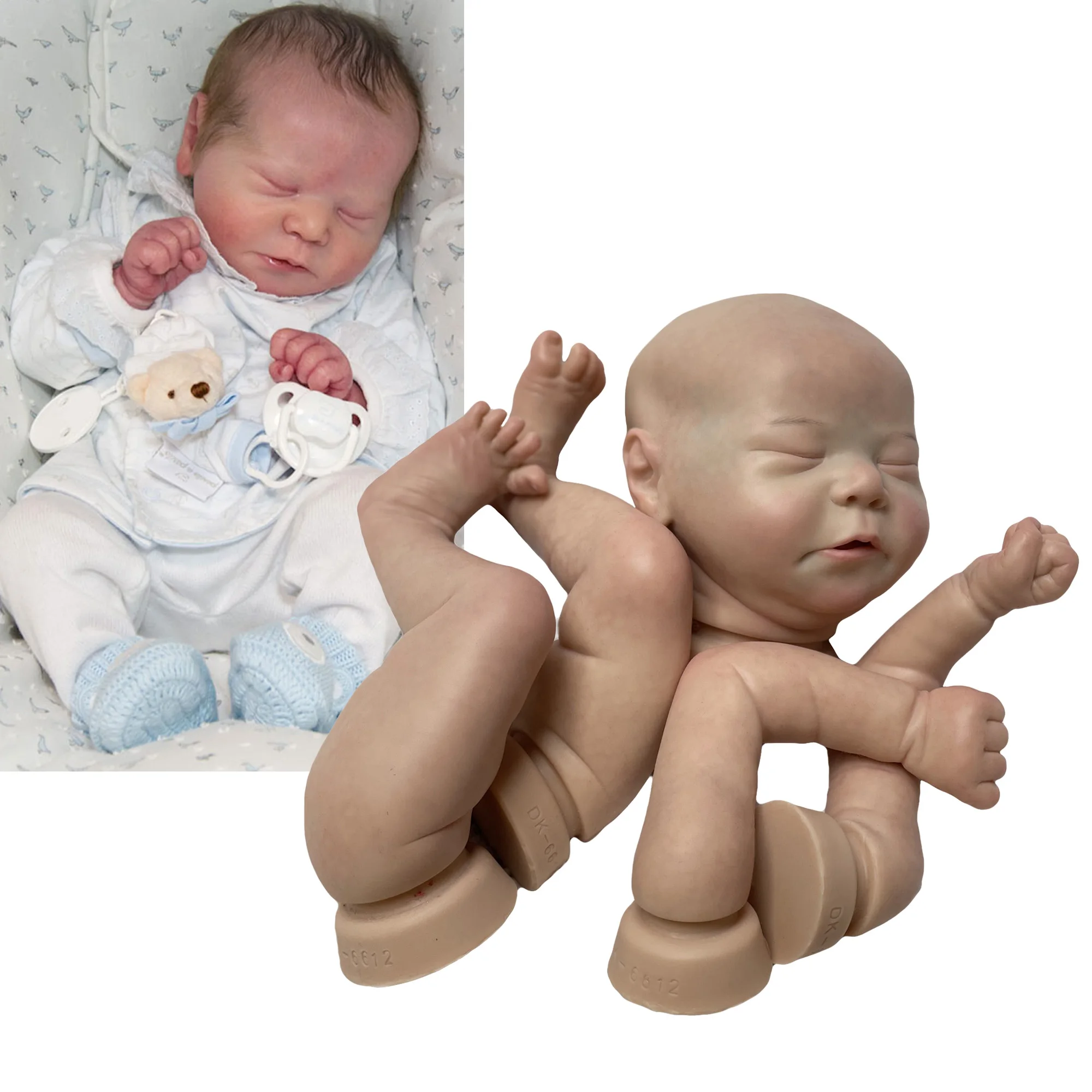 

20-22 Inch Chase Bebe Reborn Doll Kits Full Solid Silicone Painted/Unpainted Reborn Doll Parts Reborn Corpo De Silicone