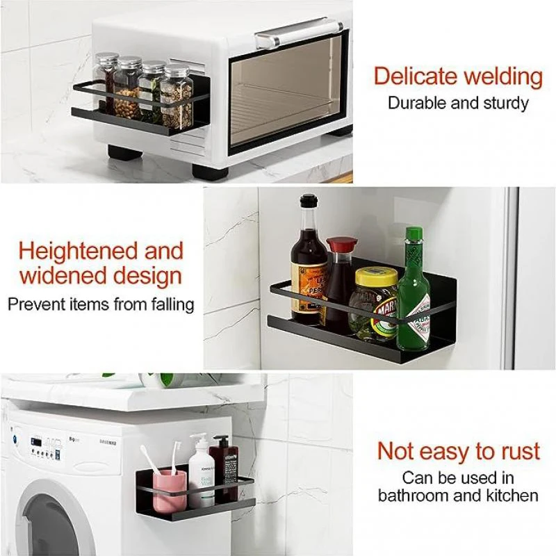 Magnetic Spice Rack Fridge Organizer Shelf Side Wall Refrigerator Storage for Spices Organization for Home and Kitchen