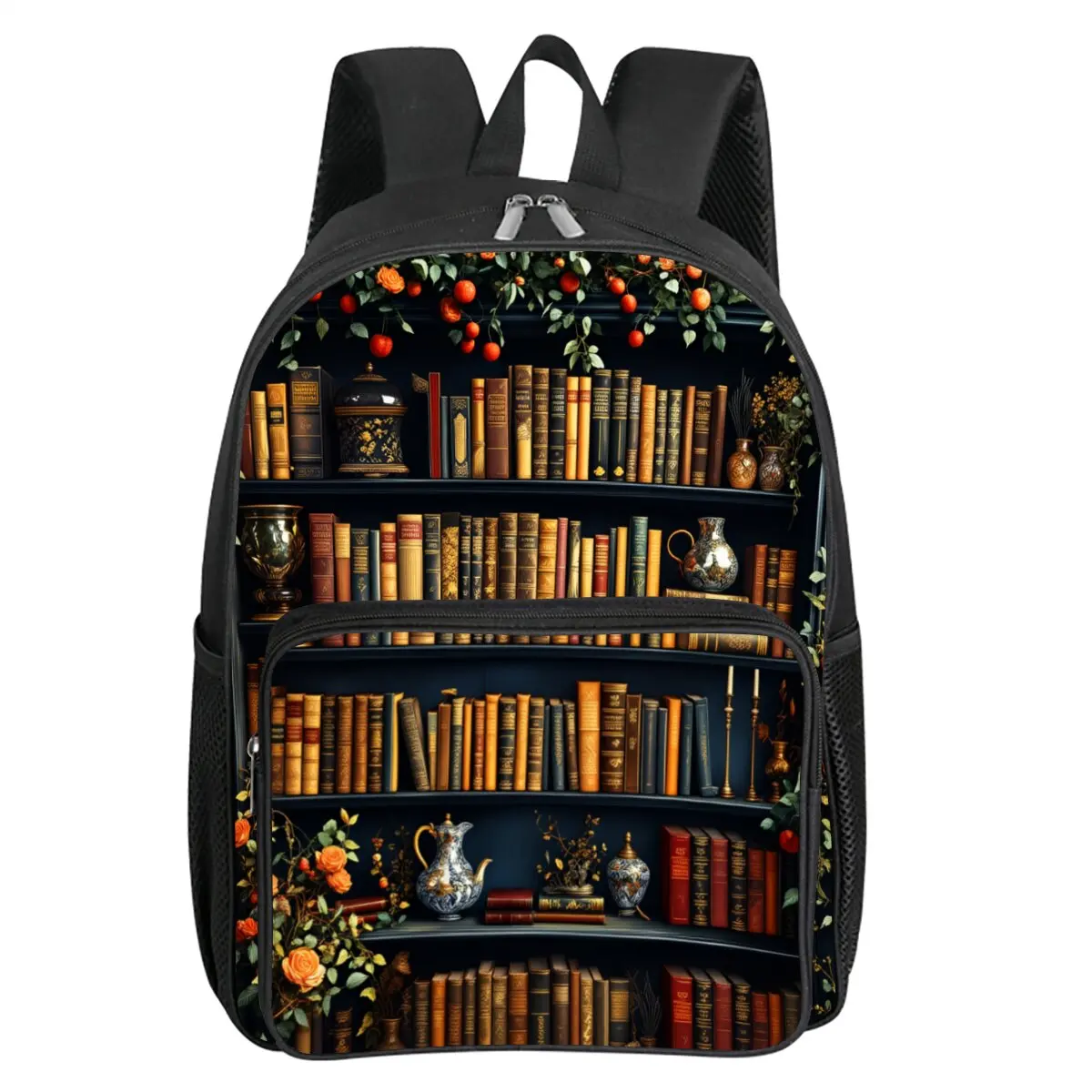 

Рюкзак с квадратным передним карманом и принтом книжной полки для мальчиков и девочек, лучшие подарки, школьная сумка с 3D мультяшным рисунком для детей