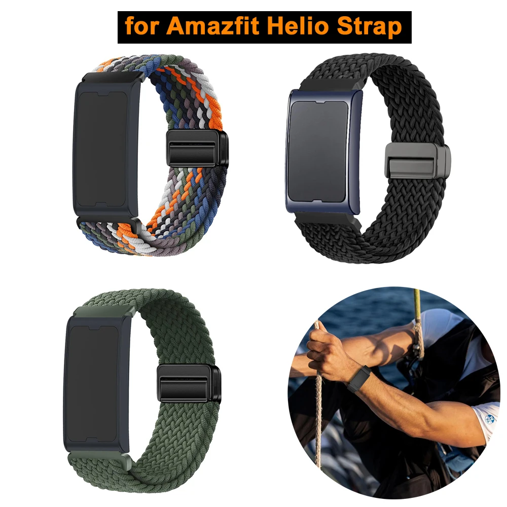 

Nylon Wristband for Amazfit Helio Strap with Adjustable Magnetic Buckle Breathable Wrist Band for Amazfit Helio Accessories