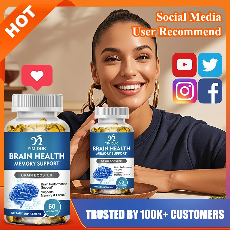 

Yimiduk Natural Brain Health Supplement, for Focus & Clarity, Brain Health, Help Vision Health, Brain Anxiety, Easy & Good Sleep