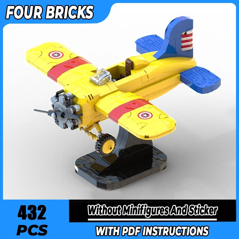 

New products Moc Building Blocks 1930s Racing Airplane Technology Modular Bricks Model Gifts Christmas Toys DIY Sets Assembly