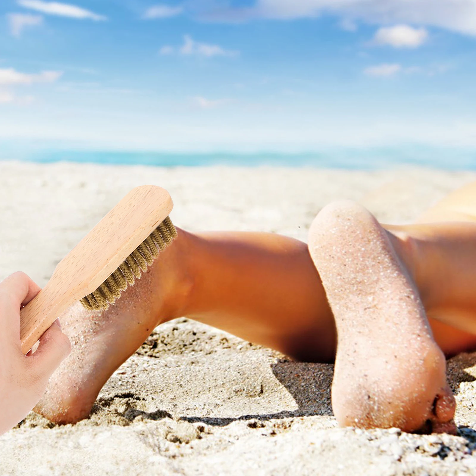 

2 Pcs Removal Brush Sand Cleaning Brush Beach Cleaning Fragments Vacation Long Handle Soft Hard Bristles Surf Accessory