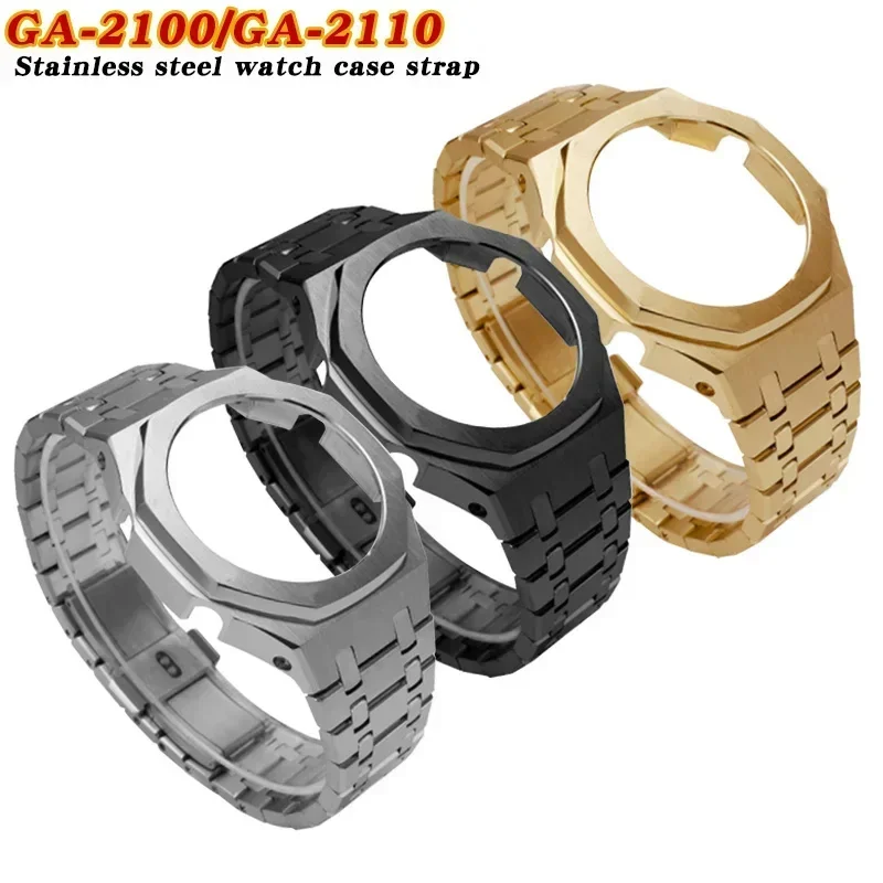 Modification Gen 5 GA-2100 GMA-S2100 GM2100 Stainless Steel Watch Case Strap for GA-2110 Shock Resist Gen 4 CasiOak Replacement