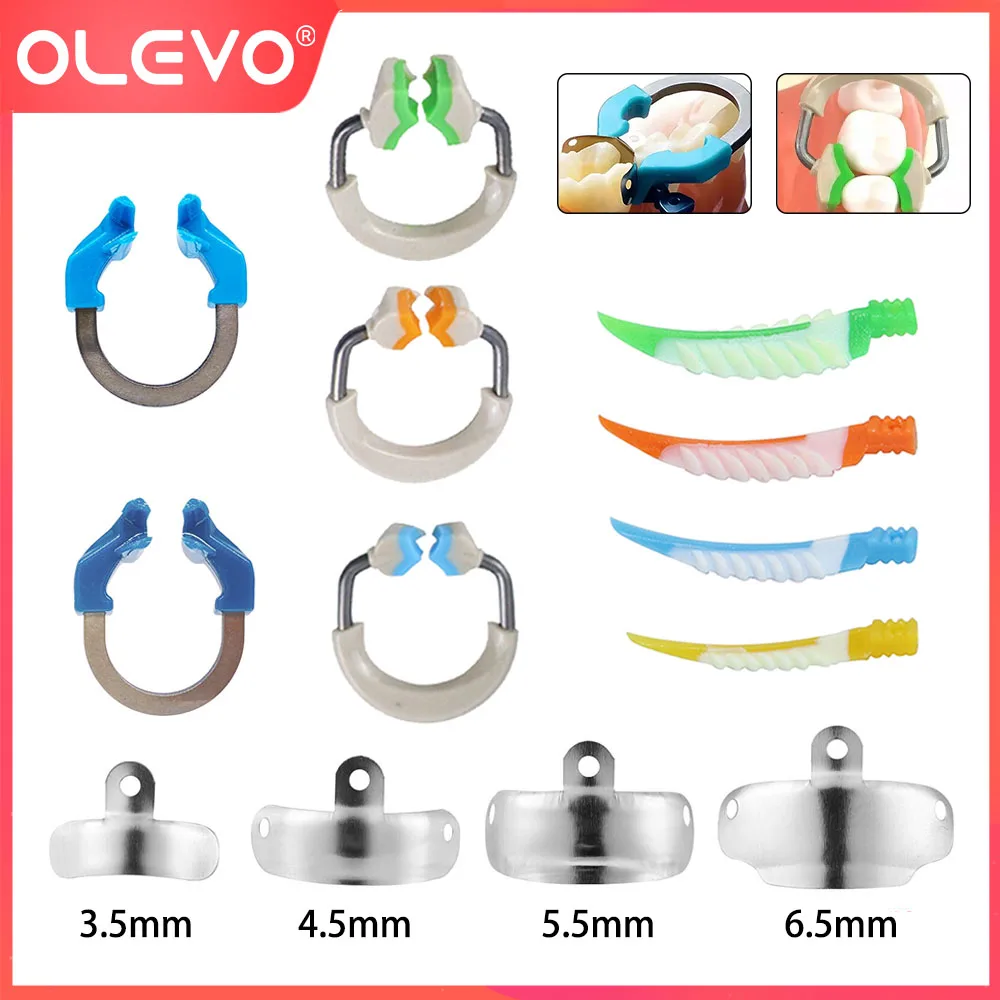 

Dental Metal Matrix Bands Sectional Contoured System Interdental Adaptive Composite Wedges Nickel Titanium Clamping Ring Dentist