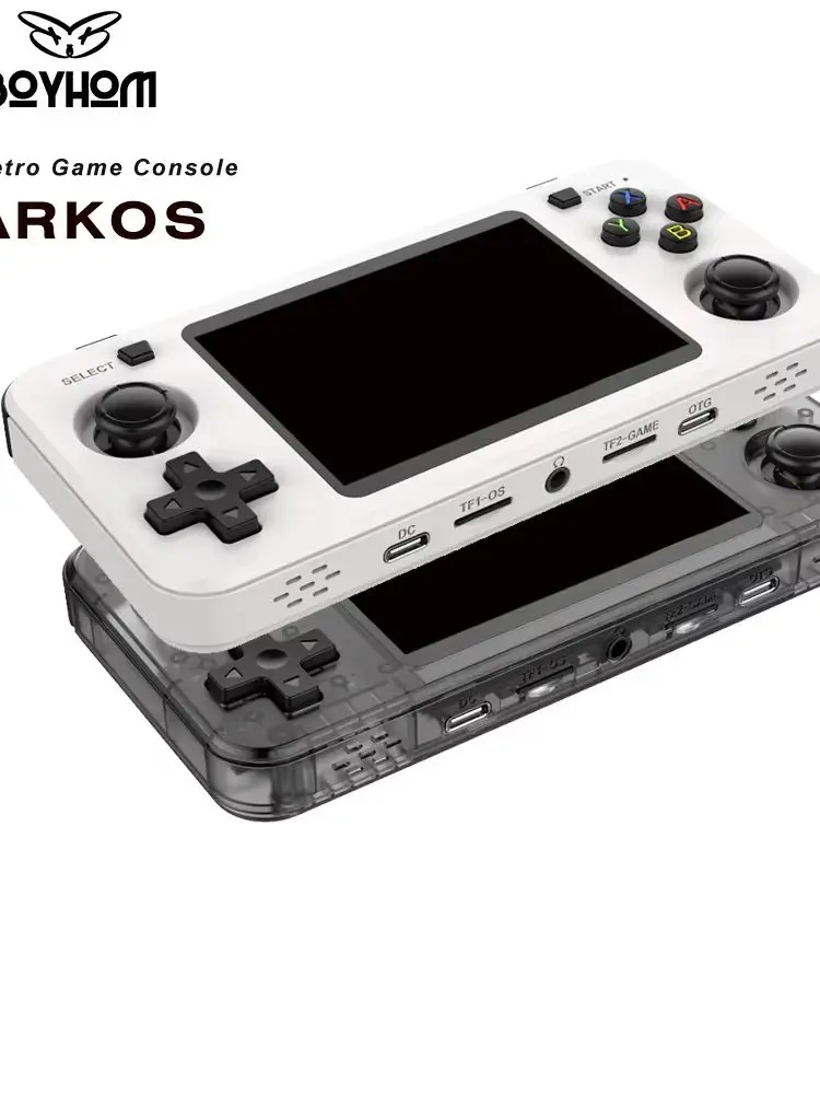 BOYHOM Neue Handheld-Spielkonsole 3,5-Zoll-IPS-Bildschirm Linux RK3326 Retro-Videospiel-Player 3000 mAh 64G