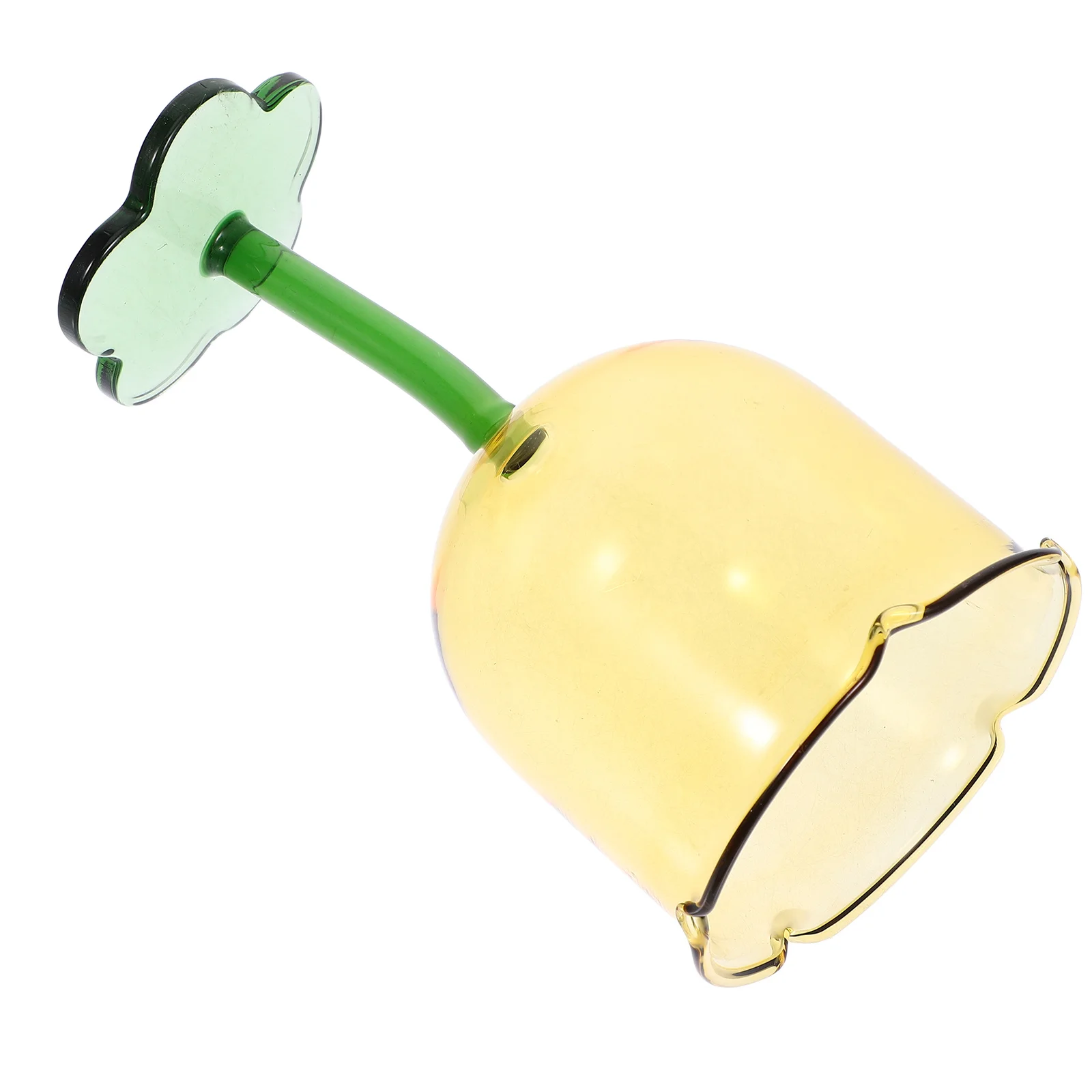 

Glass Flower Shape Wine Cup for Cocktails Juice Tea Whiskey Decorative Goblet Reusable Drinkware Ideal for Wedding Anniversary