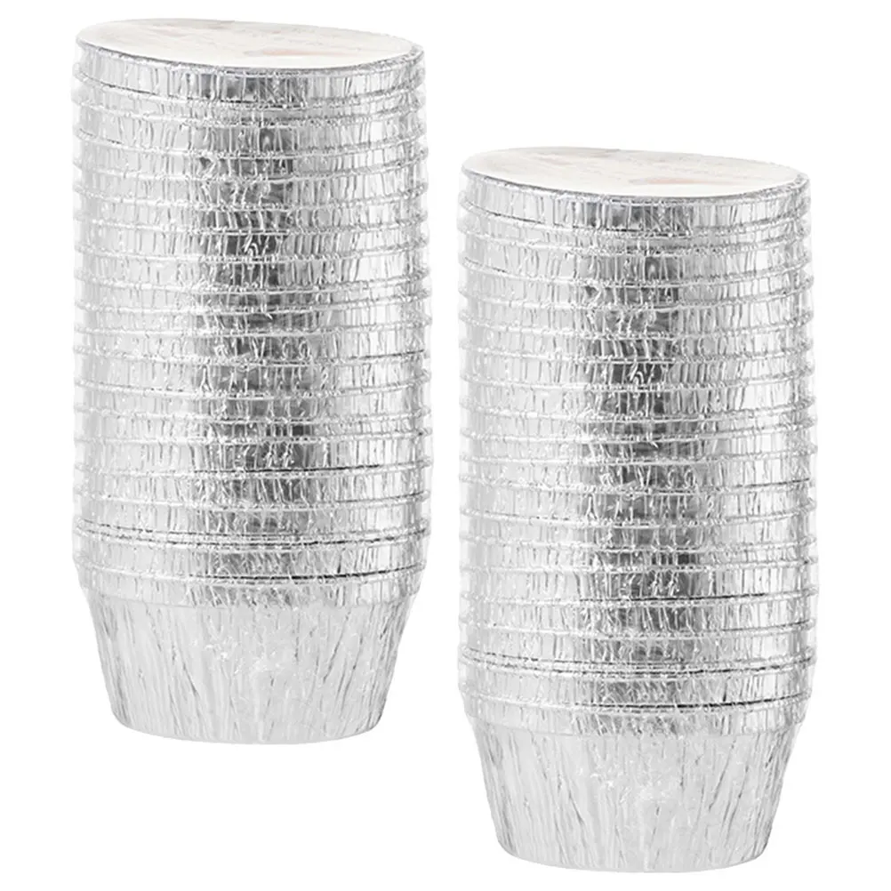 

30 Pcs Cake Mold Cupcake Baking Cups Molds for Cupcakes Disposable Muffin Tins Bozai Silver