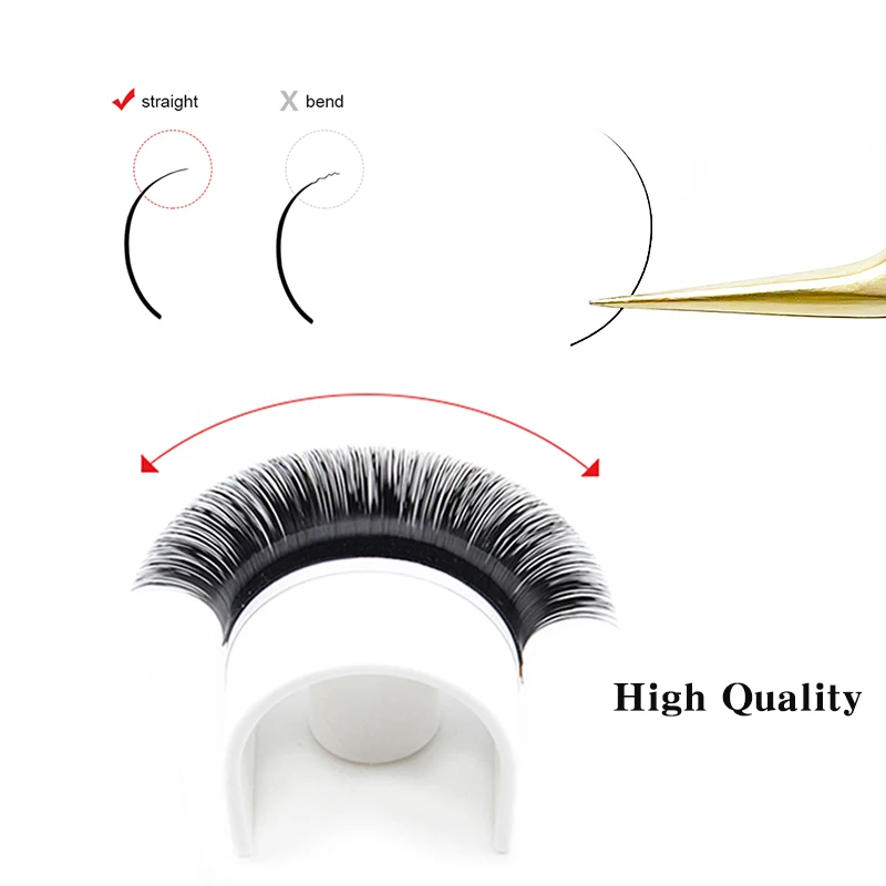 Winky Beauty Custom Your Logo Individual Eyelash Extension Silk Lashes Russian Volume Classic Eyelash Extensions for Makeup