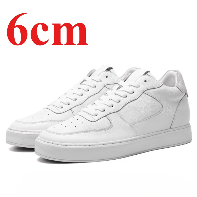 

Мужская обувь, увеличивающая рост, повседневная спортивная обувь для белых досок, увеличенная 6 см, легкие удобные невидимые туфли-лифты