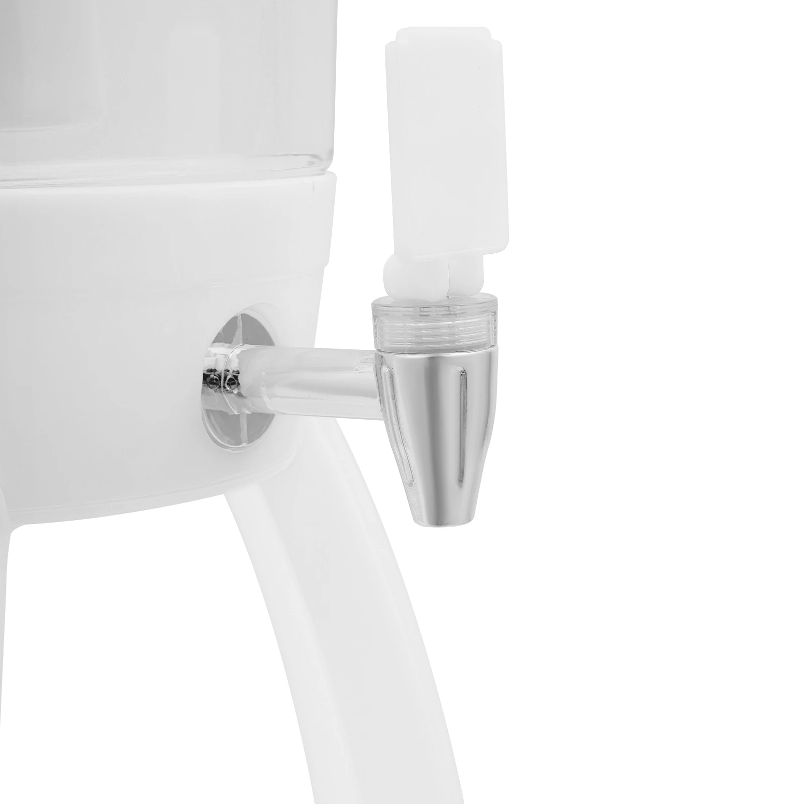 White ABS 3-liter Three-legged Draft Beer Barrel with Faucet LED Lamp Icicles Household Beer Dispenser