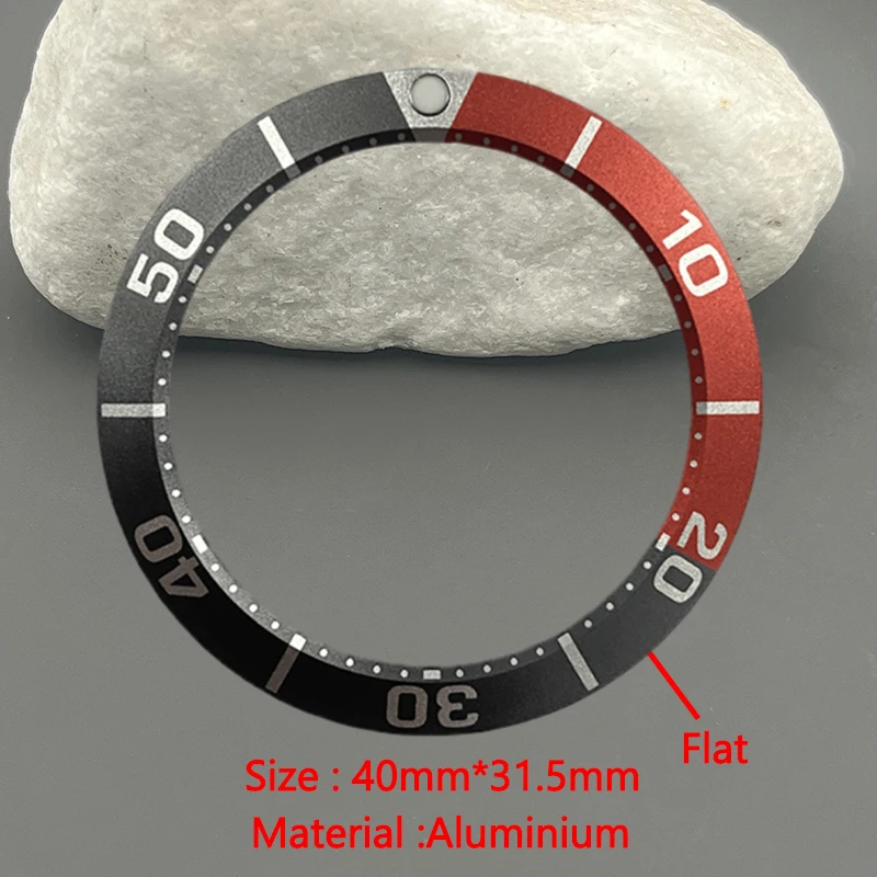 Watch Precision Work Ocean series Flat Aluminium Bezel insert  40*31.5mm Aluminium Bezel Insert Ring