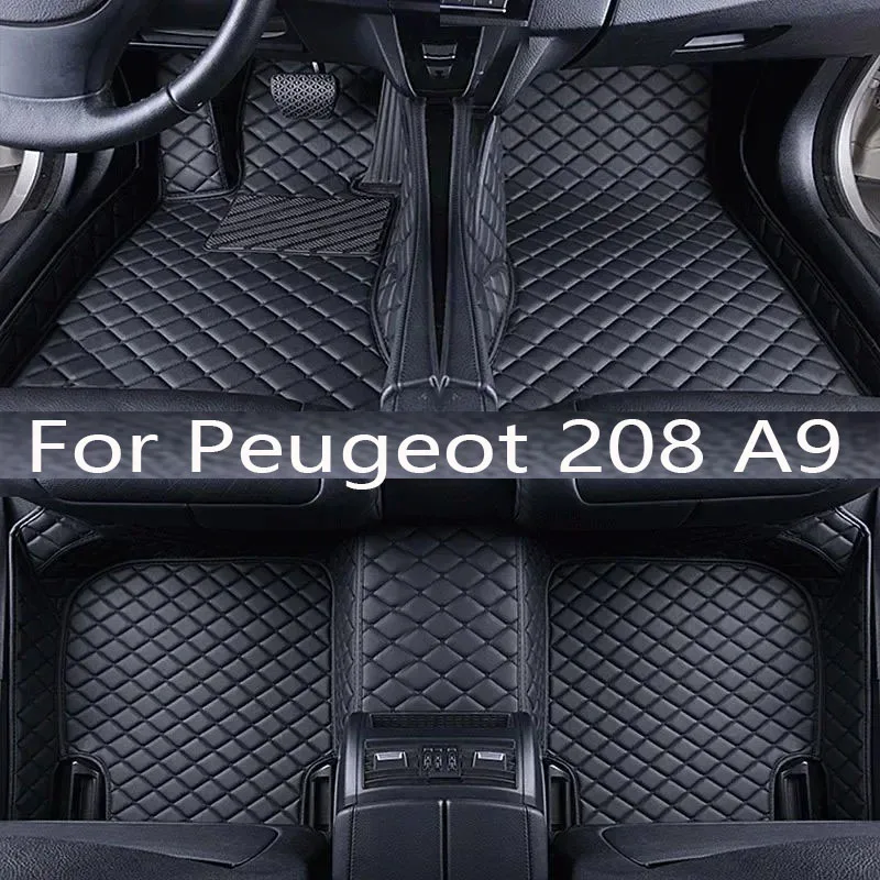 

Car Floor Mats For Peugeot 208 A9 2012~2018 Carpets Luxury Leather Mat Durable Rugs Anti Dirty Pad Set Car Accessories 2013 2014