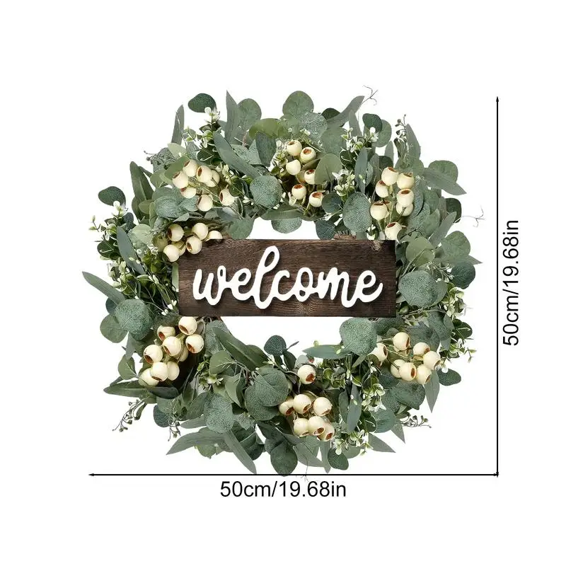 Eucalyptus Wreath 20in Eucalyptus Wreaths For Indoors With Berries Decorative Garlands Ornaments Wreath Supplies For Indoor