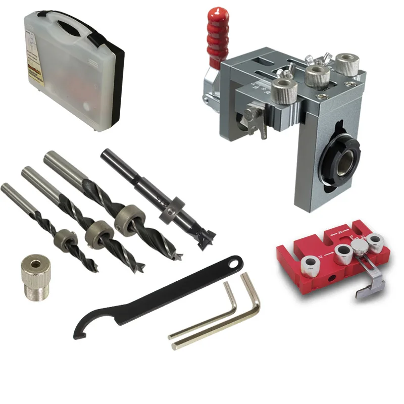 

YOMO Multifunctional Woodworking 3 in 1 Doweling Jig Kit Drilling Guide Locator For Furniture Connecting Wood Hole Puncher Tool